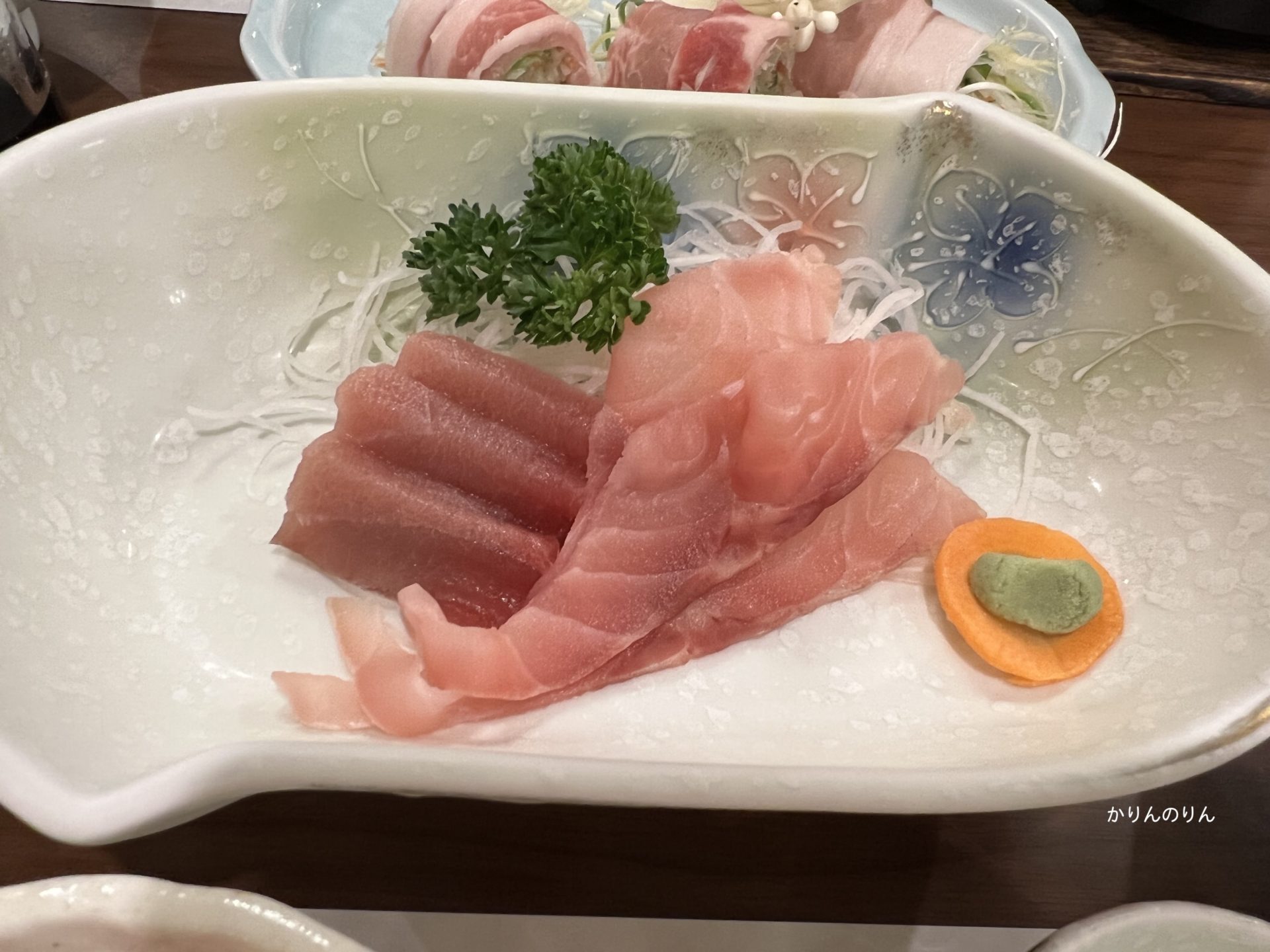 昭和館の夕食-刺身